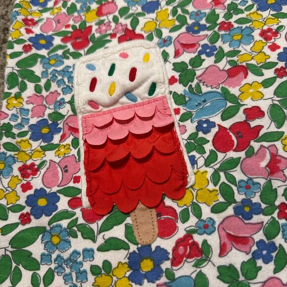 Mini Boden Girls 100% Cotton Cute Floral Ice Cream Short Sleeve Dress, Size 3-4Y - Picture 2 of 7